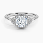 Nadia Halo Diamond Ring (1/4 ct. tw.) Platinum Cushion Engagement Ring