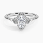Nadia Halo Diamond Ring (1/4 ct. tw.) Platinum Marquise Engagement Ring