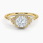 Nadia Halo Diamond Ring (1/4 ct. tw.) Yellow Gold 18k Cushion Engagement Ring