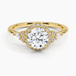 Nadia Halo Diamond Ring (1/4 ct. tw.) Yellow Gold 18k Round Engagement Ring
