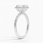 Vienna Halo Diamond Ring Platinum Asscher Engagement Ring