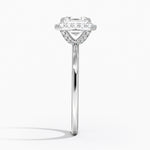 Vienna Halo Diamond Ring Platinum Asscher Engagement Ring