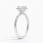 Vienna Halo Diamond Ring Platinum Cushion Engagement Ring