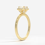 Vienna Halo Diamond Ring Yellow Gold 18k Cushion Engagement Ring