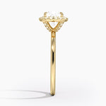Vienna Halo Diamond Ring Yellow Gold 18k Cushion Engagement Ring