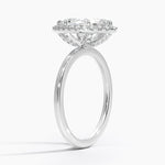 Vienna Halo Diamond Ring Platinum Marquise Engagement Ring