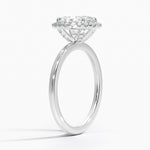 Vienna Halo Diamond Ring Platinum Oval Engagement Ring