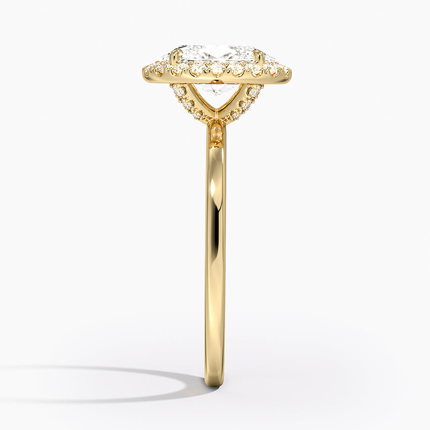 Vienna Halo Diamond Ring Yellow Gold 18k Oval Engagement Ring