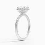 Vienna Halo Diamond Ring Platinum Princess Engagement Ring