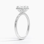 Vienna Halo Diamond Ring Platinum Radiant Engagement Ring
