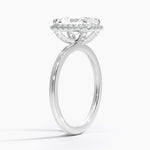 Vienna Halo Diamond Ring Platinum Radiant Engagement Ring