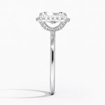 Vienna Halo Diamond Ring Platinum Radiant Engagement Ring
