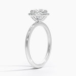 Vienna Halo Diamond Ring Platinum Round Engagement Ring