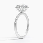 Vienna Halo Diamond Ring Platinum Round Engagement Ring