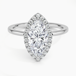 Vienna Halo Diamond Ring Platinum Marquise Engagement Ring