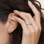 Vienna Halo Diamond Ring Yellow Gold 18k Engagement Ring
