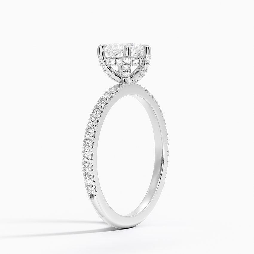 Sonora Perfect Fit Diamond Ring (1/3 ct. tw.) Platinum Heart Engagement Ring