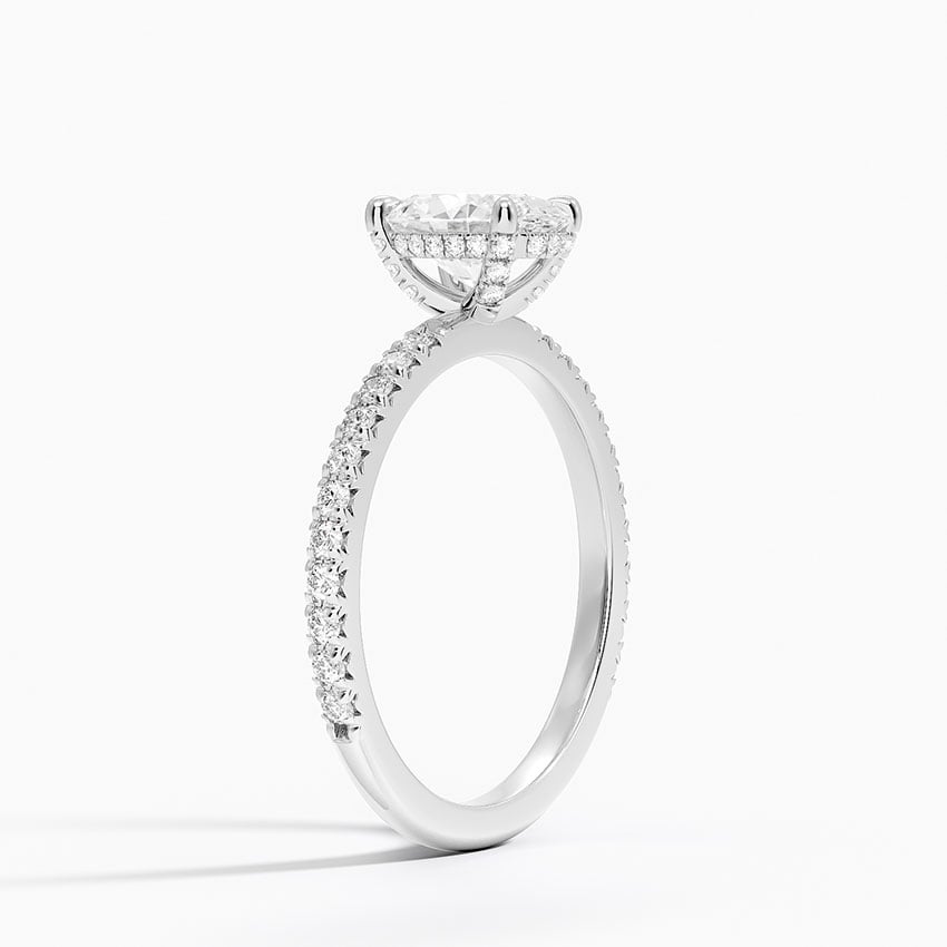 Sonora Perfect Fit Diamond Ring (1/3 ct. tw.) Platinum Oval Engagement Ring