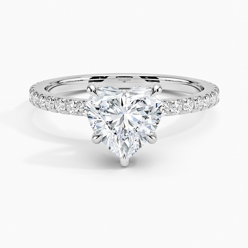 Sonora Perfect Fit Diamond Ring (1/3 ct. tw.) Platinum Heart Engagement Ring