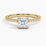 Sonora Perfect Fit Diamond Ring (1/3 ct. tw.) Yellow Gold 18k Asscher Engagement Ring