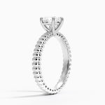 Petra Textured Solitaire Ring Platinum Heart Engagement Ring
