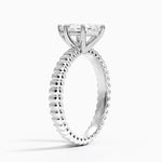 Petra Textured Solitaire Ring Platinum Marquise Engagement Ring