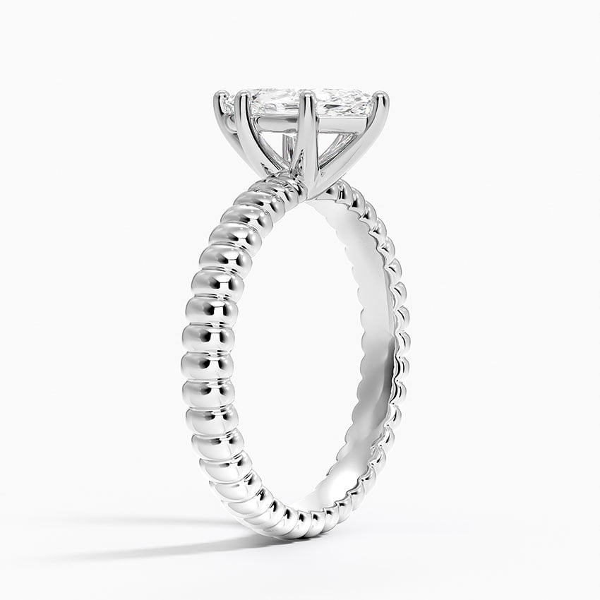 Petra Textured Solitaire Ring Platinum Marquise Engagement Ring