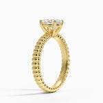 Petra Textured Solitaire Ring Yellow Gold 18k Oval Engagement Ring