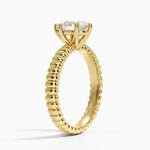 Petra Textured Solitaire Ring Yellow Gold 18k Pear Engagement Ring