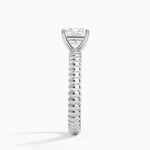 Petra Textured Solitaire Ring Platinum Princess Engagement Ring