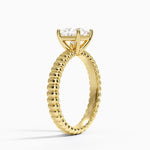Petra Textured Solitaire Ring Yellow Gold 18k Princess Engagement Ring