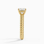 Petra Textured Solitaire Ring Yellow Gold 18k Princess Engagement Ring