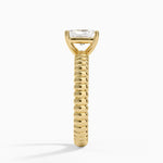 Petra Textured Solitaire Ring Yellow Gold 18k Radiant Engagement Ring