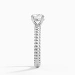 Petra Textured Solitaire Ring Platinum Round Engagement Ring