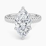 Petra Textured Solitaire Ring Platinum Marquise Engagement Ring