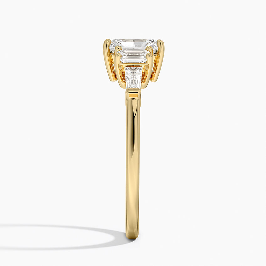 Cleo Five Stone Diamond Ring Yellow Gold 18k Radiant Engagement Ring