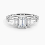 Cleo Five Stone Diamond Ring Platinum Emerald Engagement Ring