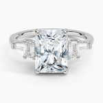 Cleo Five Stone Diamond Ring Platinum Radiant Engagement Ring