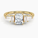 Cleo Five Stone Diamond Ring Yellow Gold 18k Radiant Engagement Ring