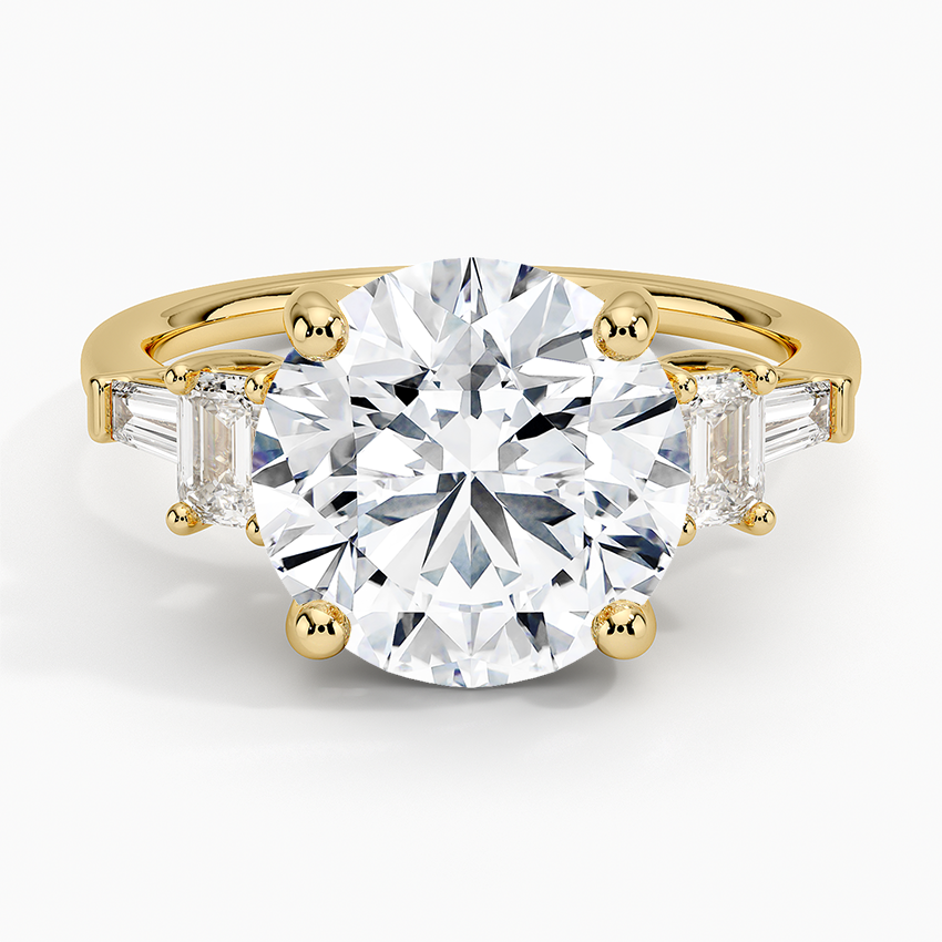 Cleo Five Stone Diamond Ring Yellow Gold 18k Round Engagement Ring
