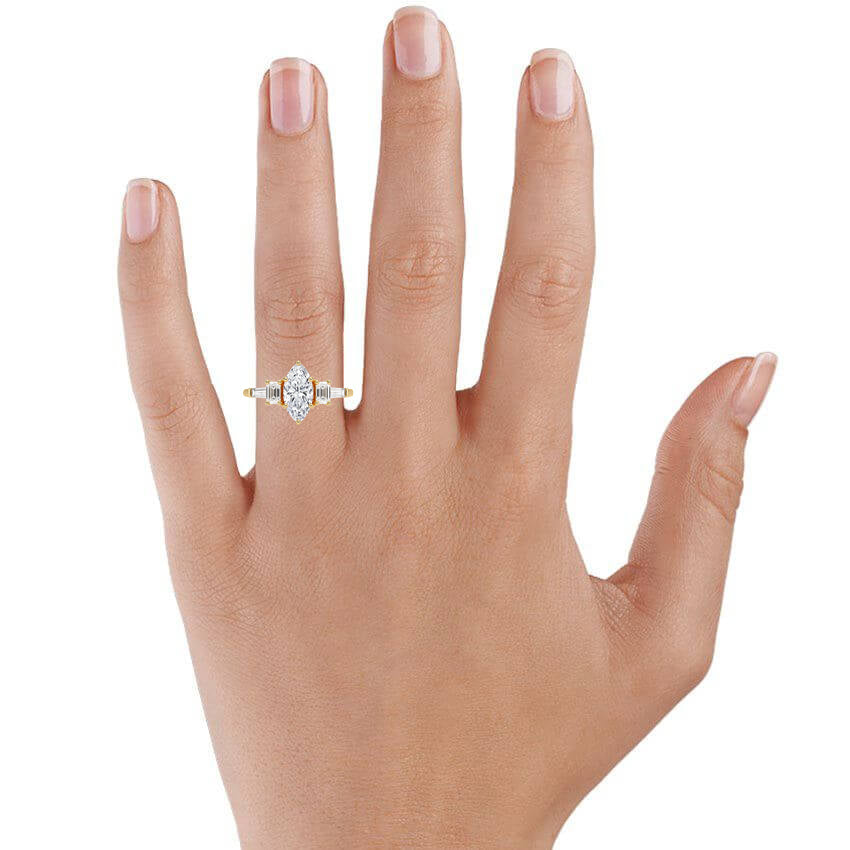 Cleo Five Stone Diamond Ring Yellow Gold 18k Engagement Ring