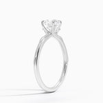 Adorned Camellia Milgrain Diamond Ring Platinum Cushion Engagement Ring
