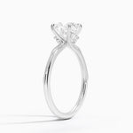 Adorned Camellia Milgrain Diamond Ring Platinum Cushion Engagement Ring