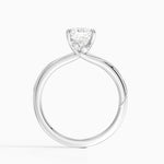 Adorned Camellia Milgrain Diamond Ring Platinum Cushion Engagement Ring