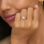 Adorned Camellia Milgrain Diamond Ring Yellow Gold 18k Engagement Ring