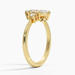 Petite Selene Three Stone Diamond Ring (1/10 ct. tw.) Yellow Gold 18k Marquise Engagement Ring