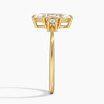 Petite Selene Three Stone Diamond Ring (1/10 ct. tw.) Yellow Gold 18k Marquise Engagement Ring