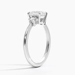 Petite Selene Three Stone Diamond Ring (1/10 ct. tw.) Platinum Princess Engagement Ring