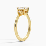 Petite Selene Three Stone Diamond Ring (1/10 ct. tw.) Yellow Gold 18k Princess Engagement Ring