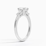 Symphony Double Prong Three Stone Diamond Ring (1/2 ct. tw.) Platinum Asscher Engagement Ring